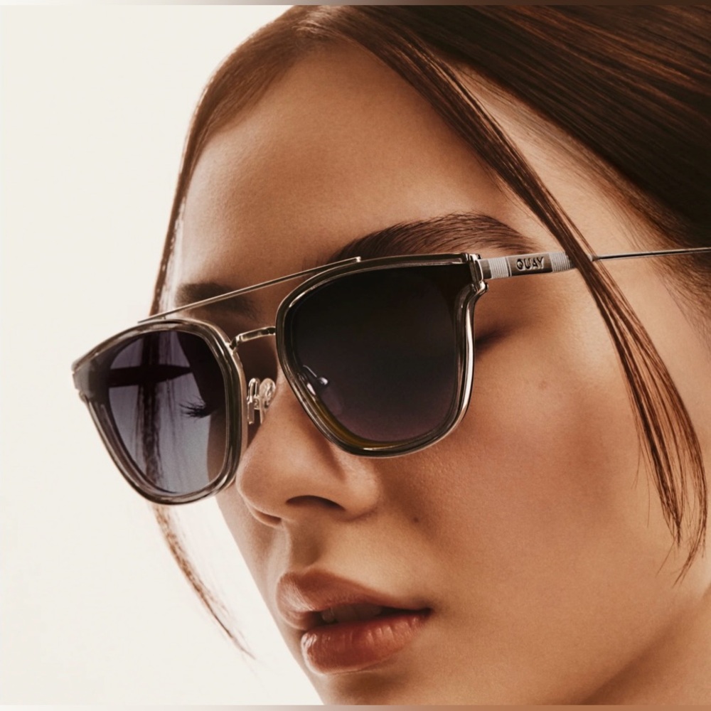 Quay Australia Black and Silver Sunglasses